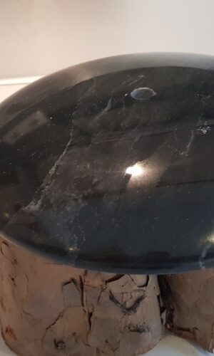 Sokkels - Voetstuk sokkel zwart marmer rond 23cm