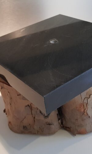 Sokkels - Voetstuk sokkel zwart marmer vierkant 23cm