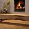 Boomstam bank - Boomstam tafel - Balken Bank - Boomstam tv meubel - Delloire-Staal-Hout 6