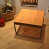 Stalen meubel - Stalen salontafel met hout - Balkentafel Indigo Blank stalen frame (3)