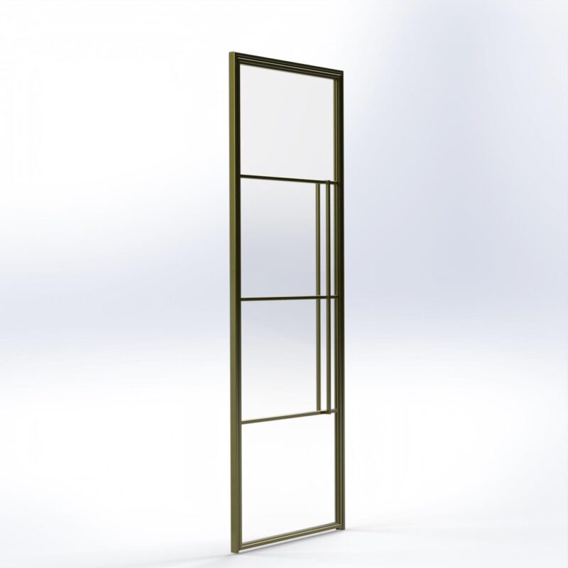 Stalen deur met stalen kozijn gelijke 4 vaksverdeling