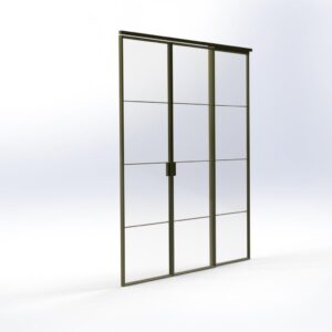 Dubbele stalen deuren met enkel stalen paneel Dubbele stalen deuren met enkel stalen paneel