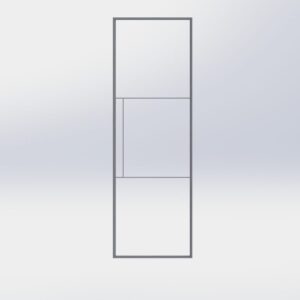 Stompe Stalen deur 40x20mm 3 vak gelijk Stompe Stalen deur 40x20mm 3 vak gelijk