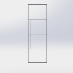 Stompe Stalen deur 40x20mm 4 vlaks Stompe Stalen deur 40x20mm 4 vlaks