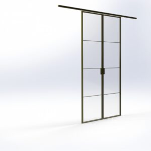 Dubbele stalen schuifdeur Dubbele stalen schuifdeur