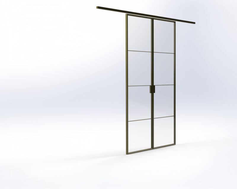 Dubbele stalen schuifdeur Dubbele stalen schuifdeur