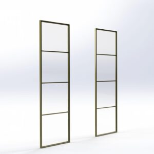 Stalen panelen roomdivider brons Stalen panelen roomdivider brons