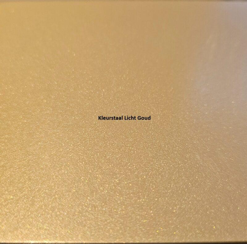 Gouden kleurstaal hoogglans – luxe coating voor aluminium wandplank