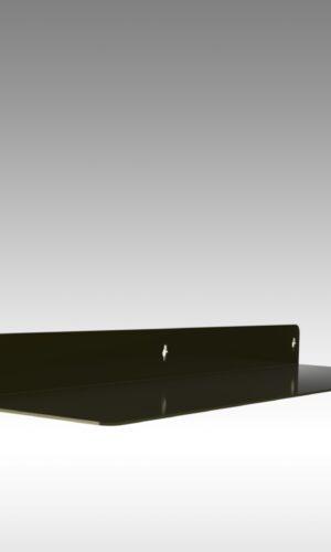 Metalen wandplank 80 cm brons mat fijnstructuur aluminium – zwevend en stijlvol