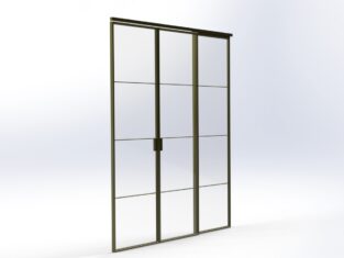 Dubbele stalen deuren met enkel stalen paneel Dubbele stalen deuren met enkel stalen paneel