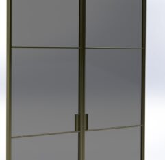 Smoked glas Stalen deur