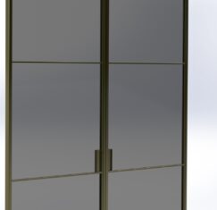 Smoked glas Stalen deur Smoked glas Stalen deur