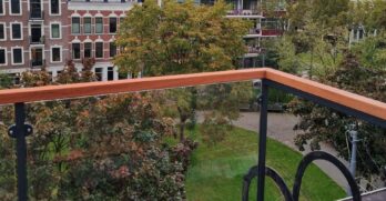 Stalen balustrade met glas dakterras