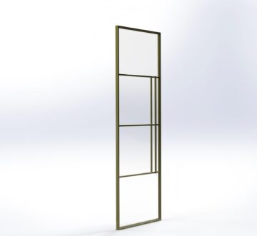 Stalen deur zonder kozijn brons Stalen deur zonder kozijn brons