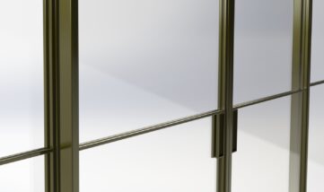 Stalen komgreep stalen schuifdeur Stalen komgreep stalen schuifdeur