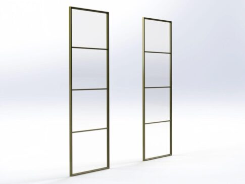 Stalen panelen roomdivider brons Stalen panelen roomdivider brons